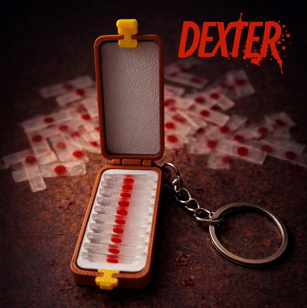 Dexter Blood Slide Box Keychain